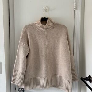 VINCE Beige Turtleneck Sweater